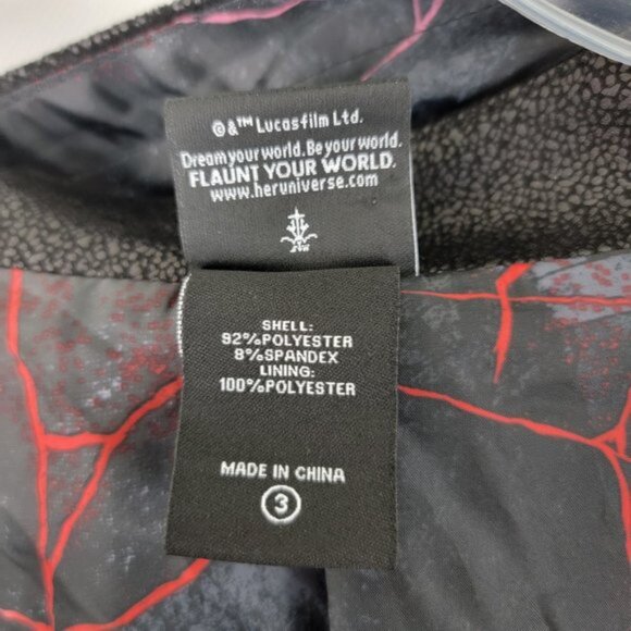 TORRID 3 Her Universe Star Wars Episode 9 Kylo Ren Black Faux Suede Hooded Coat - Picture 7 of 16